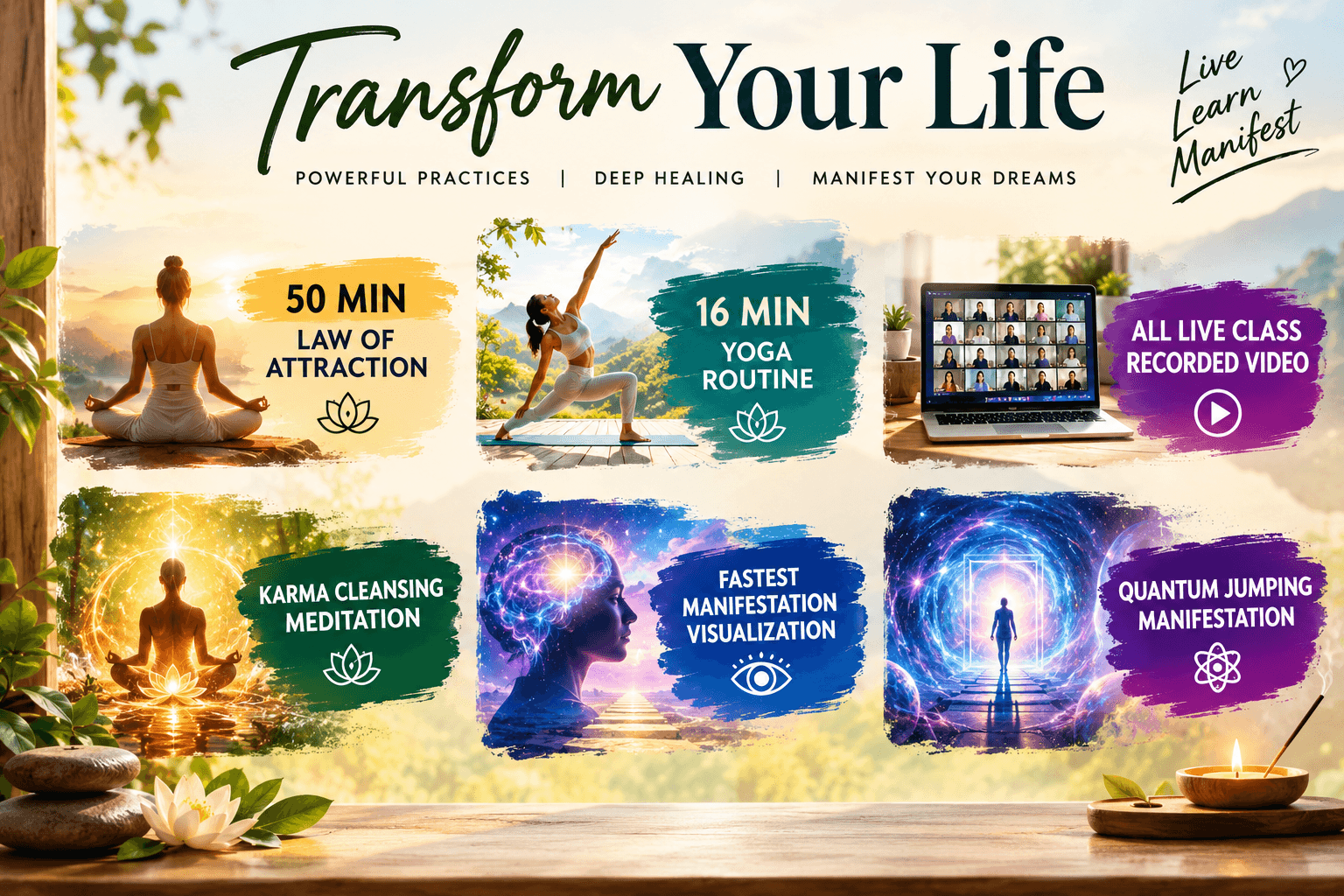🌅 50-Min Daily Routine • 16-Min Yoga • Karma Cleansing Meditation • Visualization • Brahma Muhurta Manifestation Guided Practice
